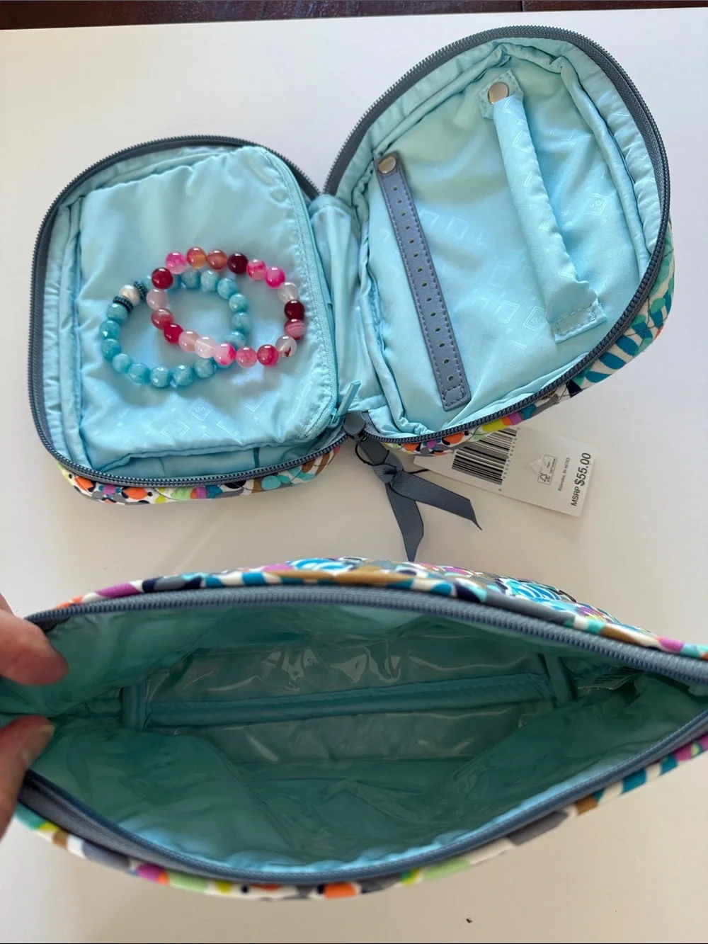Vera Bradley NWT Travel Set - Jewelry Folio & Medium Cosmetic Case